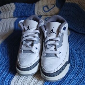 Jordan Kids White and Gray Sneakers